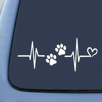1 шт Сердцебиение Живая линия Любовь Собачья лапа Тема домашнего животного Оконное стекло Автомобильная наклейка Термоаппликация