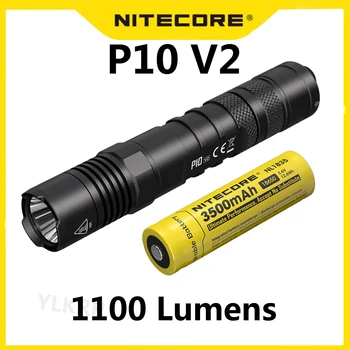 100% оригинальный NITECORE P10 V2 CREE XP-L2 V6 LED STROBE READ Ультра Компактный Тактический фонарик 1100 Люмен