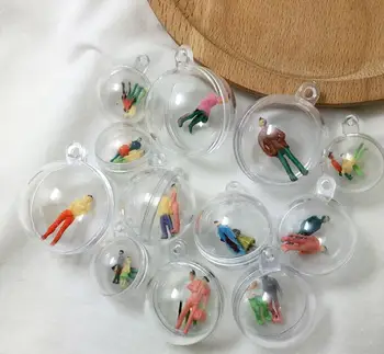 10шт прозрачный круглый шар, капсула для маленького человека, мини-цветные арабские серьги 