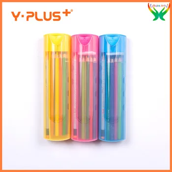 12 цветных карандашей YPLUS для моделирования подводной лодки, картонная коробка с ручной росписью, рисунок ярким цветным карандашом, пластиковая коробка для детского сада