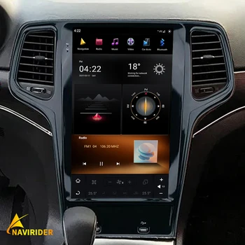 13,6-дюймовый автомобильный радиоприемник Tesla с вертикальным экраном для Jeep Grand Cherokee 2011-2013 GPS Carplay Android 11 Автомобильный мультимедийный видеоплеер