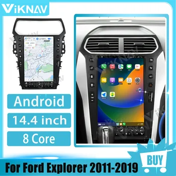 14,4-дюймовое автомагнитоло Android Auto для Ford Explorer 2011-2019 беспроводной ЖК-дисплей Carplay Мультимедийный плеер Головное устройство