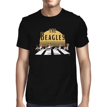 1Tee Мужская футболка с пародией на The Beagles Abbey Road