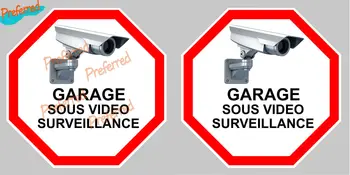 2 X Защита Камеры Видеонаблюдения Гаража 9 см Наклейка Наклейка