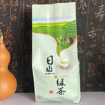 250 г Зеленого чая RiZhao в пакетиках на молнии A + Китайский Шаньдунский зеленый чай Самоуплотняющийся пакет Китайский Чай Ri Zhao, пригодный для вторичной переработки Упаковочный пакет