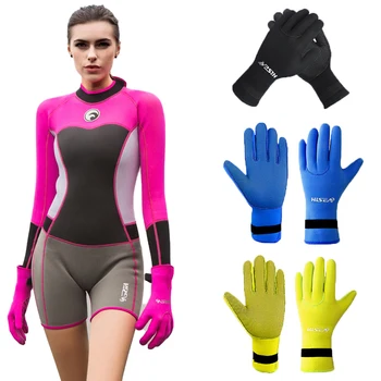 3 мм неопреновые перчатки для дайвинга, теплые перчатки для подводного плавания для взрослых, Модные мужские и женские перчатки для водных видов спорта, рыбалки, серфинга.