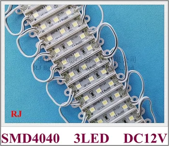 36 мм * 09 мм SMD 4040 светодиодный модуль 3 светодиодный световой модуль для вывески письма DC12V SMD4040 3led 0.9 W 100lm IP65 высокое яркое энергосбережение