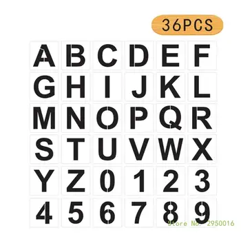 36шт Стильный Вырез с Алфавитами для Досок объявлений 3 дюйма/ 4 дюйма/ 5 дюймов Черные Буквы, Цифры, Символы Идеально подходят для доски объявлений