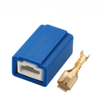 6.3 Керамическая синяя оболочка с 1 отверстием 1P штекер держателя лампы отечественного производства H1 6.3 Керамический прямой H1-2A
