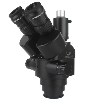 7X-45X 3.5X-90X Трехокулярный Микроскоп с одновременным Фокусным расстоянием, Стереомикроскоп, Головка для микроскопа 0.5x 2.0x Вспомогательный объектив, Камера C-mount