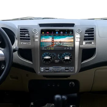 8-Ядерный Экран В Стиле Android12 Tesla Для Toyota Fortuner 2007-2015 Автомагнитола Авто Стерео Беспроводная Система Carplay DSP G6 Головное Устройство