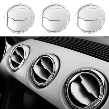 ABS приборная панель автомобиля центральное вентиляционное кольцо кондиционера накладка наклейка для Ford Mustang 2015 Up автомобильный стайлинг