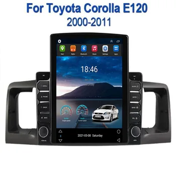 Android 12 Tesla IPS Экран Автомагнитолы Для Toyota Corolla E130 E120 BYD F3 Мультимедийный Плеер GPS Навигация Стерео Без 2din DVD