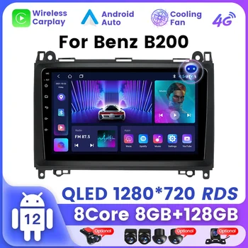 Android 13 QLED Экран GPS Навигация Для Mercedes Benz B200 W169 W245 Viano Vito W639 Sprinter W906 Автомобильный Мультимедийный Плеер BT