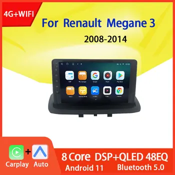 Android Автомагнитола для Renault Megane 3 Fluence 2008-2014 Мультимедийный Видеоплеер Навигация GPS Carplay 2Din стерео Головное Устройство
