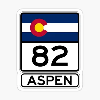 Co 82 Aspen Aspen Дорожный знак Колорадо, 5ШТ автомобильных наклеек для детского творчества, милые украшения для гостиной, аниме, Бутылки для воды для дома
