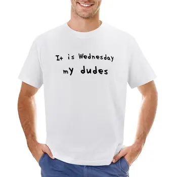It Is Wednesday My Dudes Meme 4chan Frog Футболка для мальчиков белая индивидуальная эстетическая одежда футболки для мужчин из хлопка
