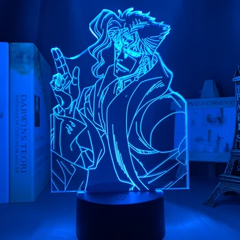 JoJo Bizarre Adventure Noriaki Kakyoin 3d Light Аниме для декора спальни Светильник Подарок на День рождения фигурка манги Jojo акриловый ночник