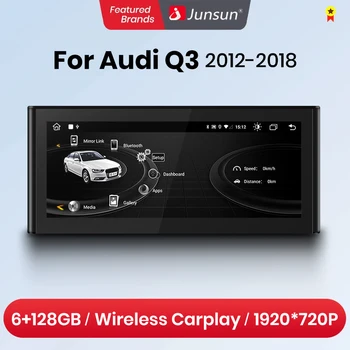 Junsun Android 11 1920*720P Беспроводной Автомобильный Радиоприемник CarPlay Мультимедиа Для Audi Q3 2012-2018 DSP Andorid Auto GPS Стерео авторадио