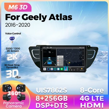 M6 3D Pro Plus для Geely Atlas NL-3 2016 - 2020 Автомагнитола Мультимедийный плеер Навигация AI Voice Carplay авторадио Все в одном BT