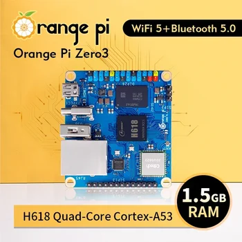 Orange Pi Zero 3 1,5 ГБ оперативной ПАМЯТИ DDR4 Allwinner H618 Плата Мини-ПК Orange Pi Zero3 WiFi Bluetooth BLE SBC Одноплатный компьютер