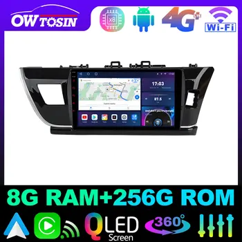 Owtosin QLED 1280*720 P 8 Core 8 + 128 Г Android Автомагнитола Для Toyota Corolla E170 11 2012-2017 RHD GPS CarPlay Головное устройство Parrot BT