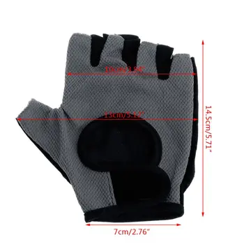 Sport mesh moitié-doigt gants haltérophilie musculation d'exercice formation