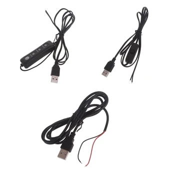 USB DIY пайка шнур питания 5 В USB удлинитель с для 5 В светодиодные фонари Вентиляторы Камеры Прямая поставка