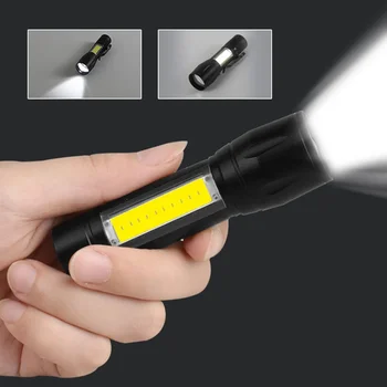 Zoom Mini USB Перезаряжаемый Светодиодный Фонарик Портативный Встроенный Аккумулятор XP-G Q5 Высокой Мощности Водонепроницаемый Кемпинг Рабочий Свет Освещение
