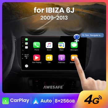 Автомагнитола AWESAFE PX9 Plus Для Seat Ibiza 6j 2009 - 2013 беспроводной CarPlay Android Auto автомобильные интеллектуальные системы Без 2 din 2din DVD