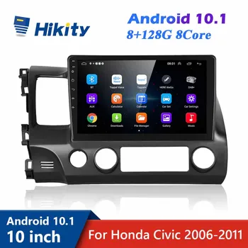Автомагнитола Hikity Android 10 для Honda Civic 6 2006-2011, Мультимедийный видеоплеер, Навигация GPS, 2 Din, 8 ядер, 4G WiFi Аудио