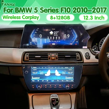 Автомобильное Радио Для BMW 5 Серии F10 F11 550i Xdrive 535i 530xd 10-2017 GPS Навигация Мультимедийный Плеер Цифровой Кластер Панель Переменного Тока