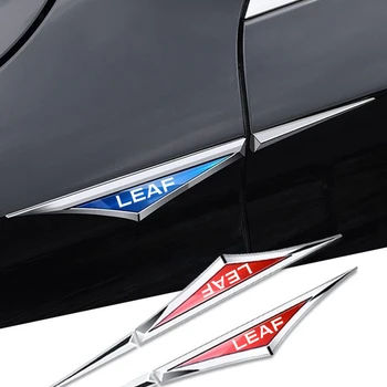 Автомобильные аксессуары 2 шт./компл. для Nissan Leaf Металлическая наклейка на крыло автомобиля Внешние декоративные наклейки Модификация эмблемы автомобиля