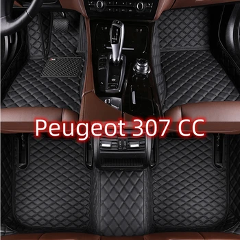 Автомобильные Коврики Для Peugeot 307 CC 2003-2010 Центр ДропШиппинга Аксессуары Для Интерьера 100% Подходящие Кожаные Ковры Коврики Для Ног