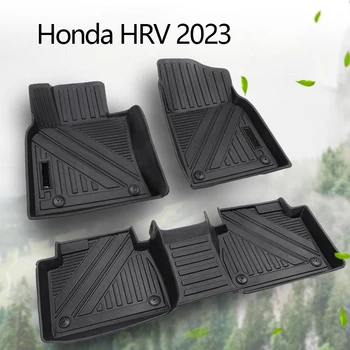 Автомобильные коврики на заказ из TPE, полный комплект для Honda HRV 2023, водонепроницаемые ковровые покрытия, автоаксессуары для интерьера