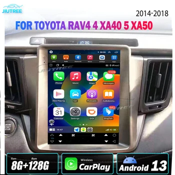 Автомобильный мультимедийный плеер Android 13 для TOYOTA RAV4 RAV-4 2014-2018 Автомобильный радиоприемник в стиле Тесла, экран, GPS, Стерео, видео, Навигационное головное устройство