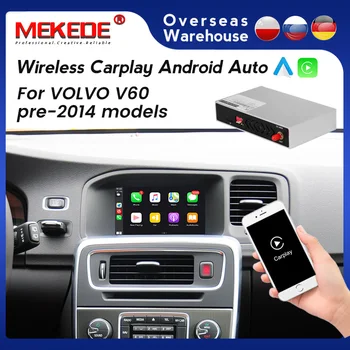 Автомобильный мультимедийный Android-плеер MEKEDE GPS Auto для VOLVO V60 2014, модели до 2014 года, декодер Box Plug and Play Wireless Apple CarPlay