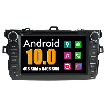 Автомобильный мультимедийный плеер RoverOne для Toyota Corolla Altis 2007-2012 Android 10 восьмиядерный DVD радио стерео Bluetooth GPS CarPlay