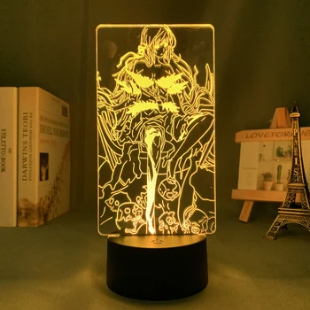 Аниме Светодиодный Ночник Bakemonogatari Shinobu Oshino для Декора Спальни Свет На Батарейках Подарок На День Рождения Манга Лампа Monogatari