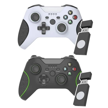 Беспроводной Игровой контроллер 2.4G, Двойной Вибрационный Игровой Контроллер, Встроенный Разъем 3,5 ММ Без Задержки для Xbox One X / S