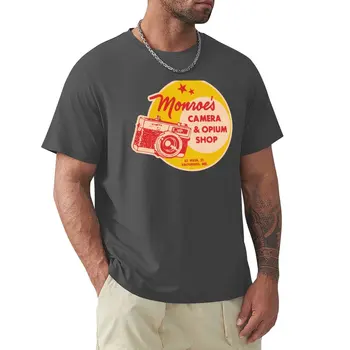 Винтажная футболка из магазина фотоаппаратов, эстетическая одежда, мужские футболки для тяжеловесов.