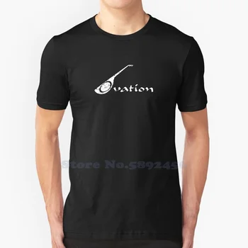 Высококачественная футболка из 100% хлопка с потертым логотипом Ovation Guitars