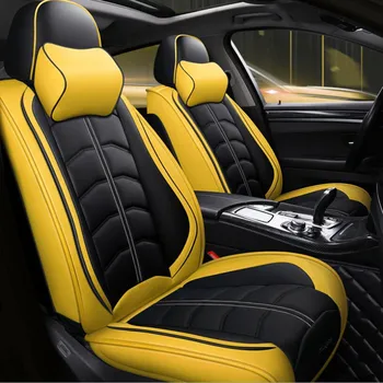 Высококачественный чехол для автокресла из искусственной кожи Chevrolet Aveo T200/T250 для Polo Mk5 6R (Спереди + сзади) с 5-местной подушкой сиденья