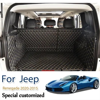 Высочайшее качество! Специальные Коврики Для Багажника Автомобиля Jeep Renegade 2020-2015 Прочный Грузовой Лайнер Ковры Для Багажника Защитные Аксессуары