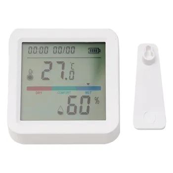 Датчик температуры и влажности Wi-Fi, гигрометр с подсветкой Smart Life, датчик термометра для приложения Tuya, мониторинг в режиме реального времени