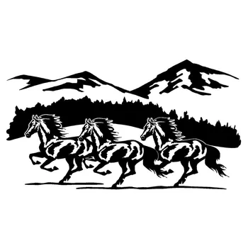 для бегущих лошадей Наклейки с надписью Border Horse Trailer Truck RV Camper