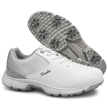 Женская обувь для гольфа, противоскользящие дышащие кроссовки для гольфа, женская водонепроницаемая обувь из сверхволокна, кроссовки для занятий спортом на открытом воздухе, отдыха