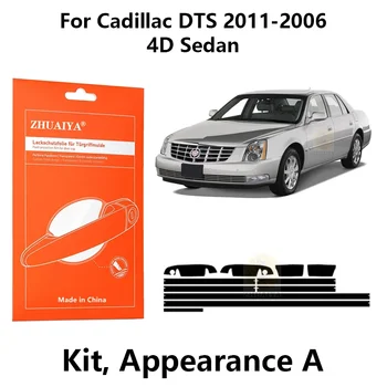 Защита края двери ZHUAIYA, Дверная ручка, чашка, Защитная пленка для краски TPU PPF для Cadillac DTS 2011-2006 4D Седан, аксессуары для автомобилей