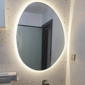 Зеркало для ванной комнаты, легкий макияж, без запотевания, элегантное Зеркало для ванной комнаты странной формы, неправильной формы, прозрачное Espelho Redondo Home Decor