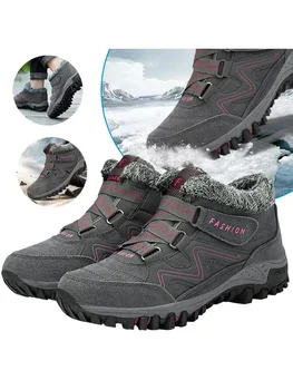 Зимние ботинки 2023 года, мужские И женские Зимние ботинки, Повседневная обувь, теплые кроссовки, Зимние туристические ботинки для активного отдыха, Ботильоны, Обувь